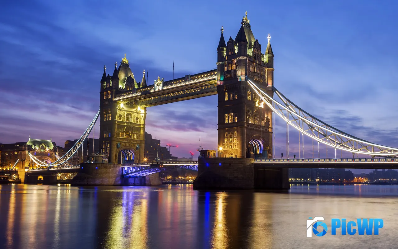 Tower Bridge Dusk <font color=red>River</font> Thames London England 5K PC Wallpaper