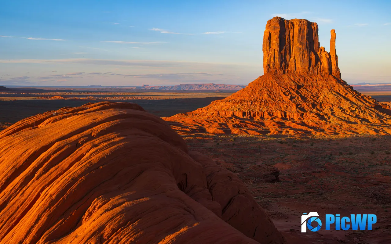 <font color=red>Sunset</font> Red Rock Monument Valley Arizona USA 5K PC Wallpaper