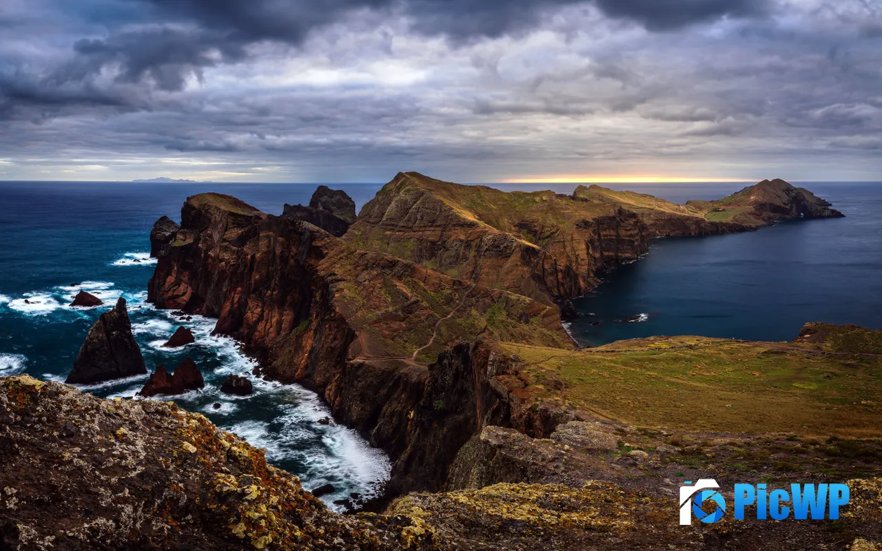 Sunset Skyline Coast Fjord Madeira <font color=red>Port</font>ugal 5K PC Wallpaper