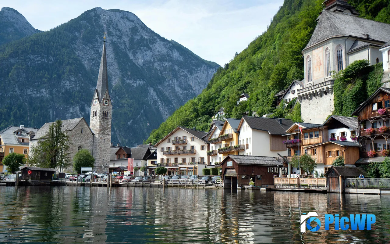 Awesome Mountain Travel Hallstatt Austria 5K PC Wallpaper