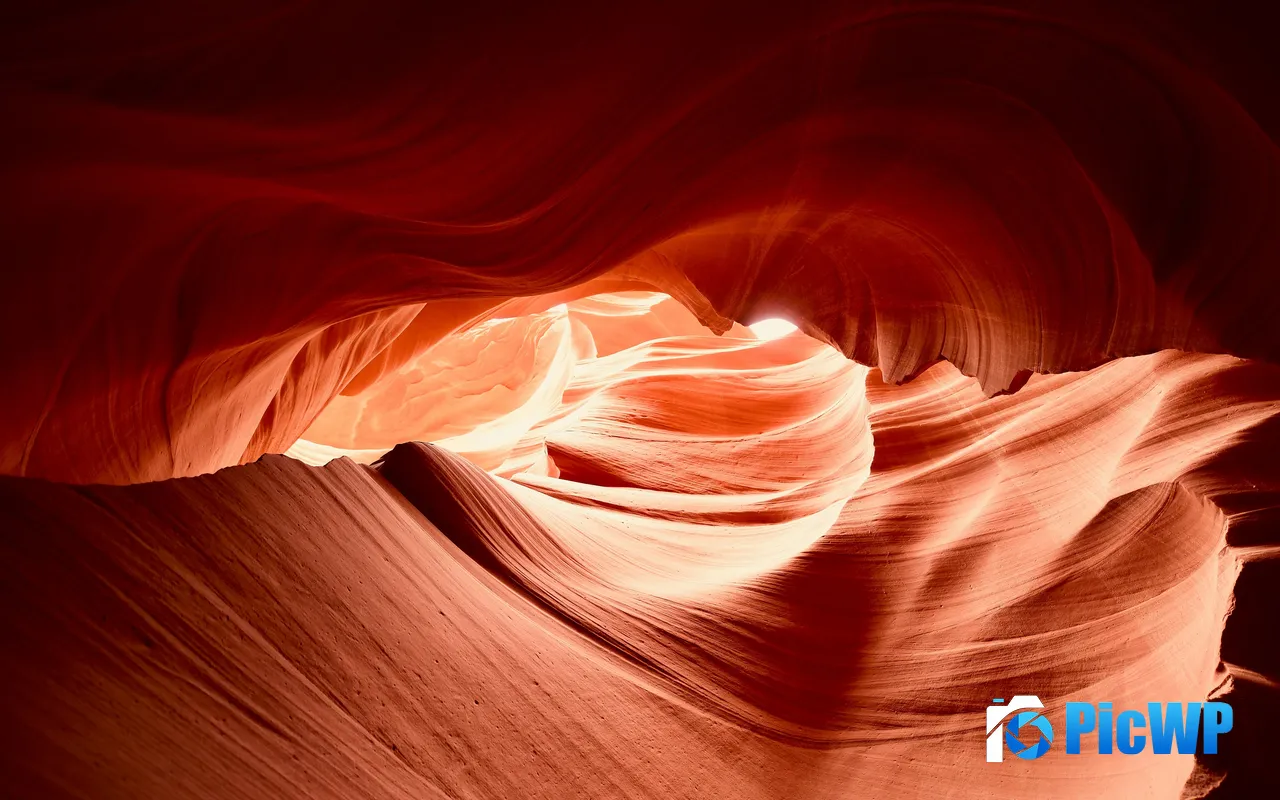 Red Sandstone Cave Antelope Canyon Arizona USA 5K PC Wallpaper