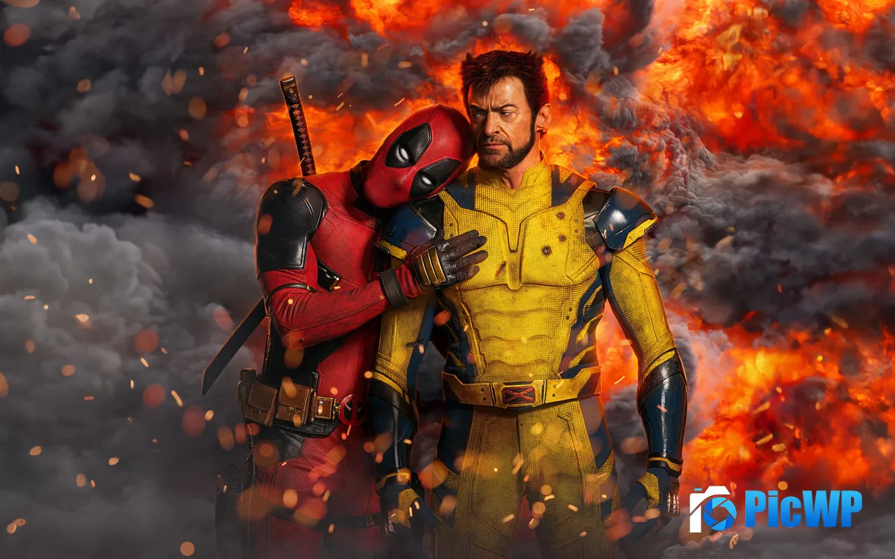 Deadpool and Wolverine Marvel 202<font color=red>4</font> Films Poster 5K PC Wallpaper