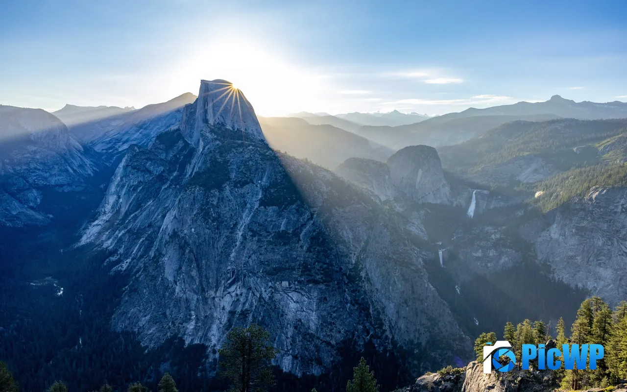 Yosemite National Park Peak Sunshine Morning USA 5K PC Wallpaper