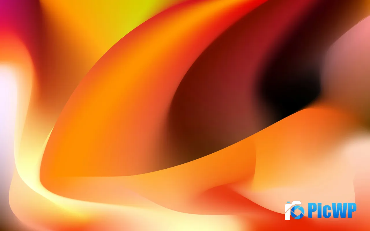 Gold Waves Curve Colorful <font color=red>Abstract</font> Design 5K PC Wallpaper