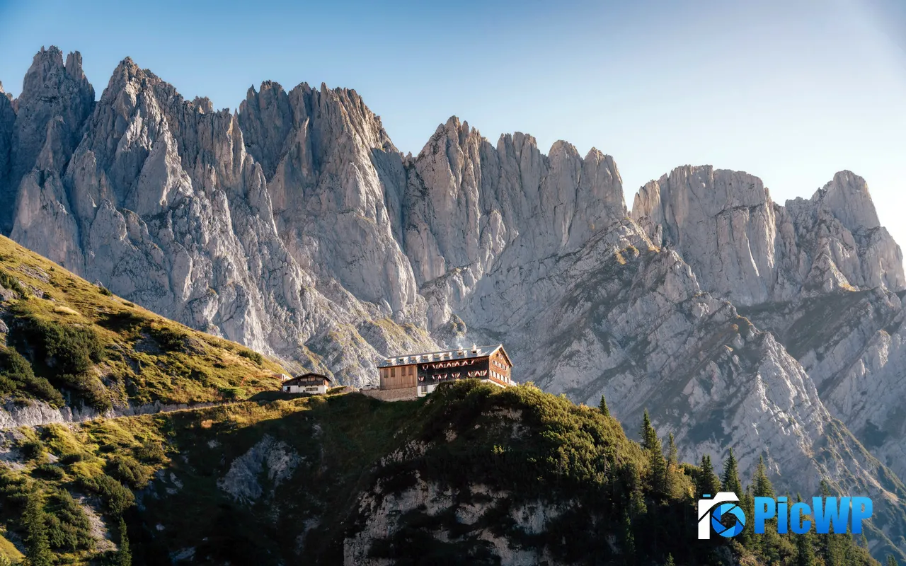 Clear Sky High Mountains Resort Hotel Wilder Kaiser Austria 5K PC Wallpaper