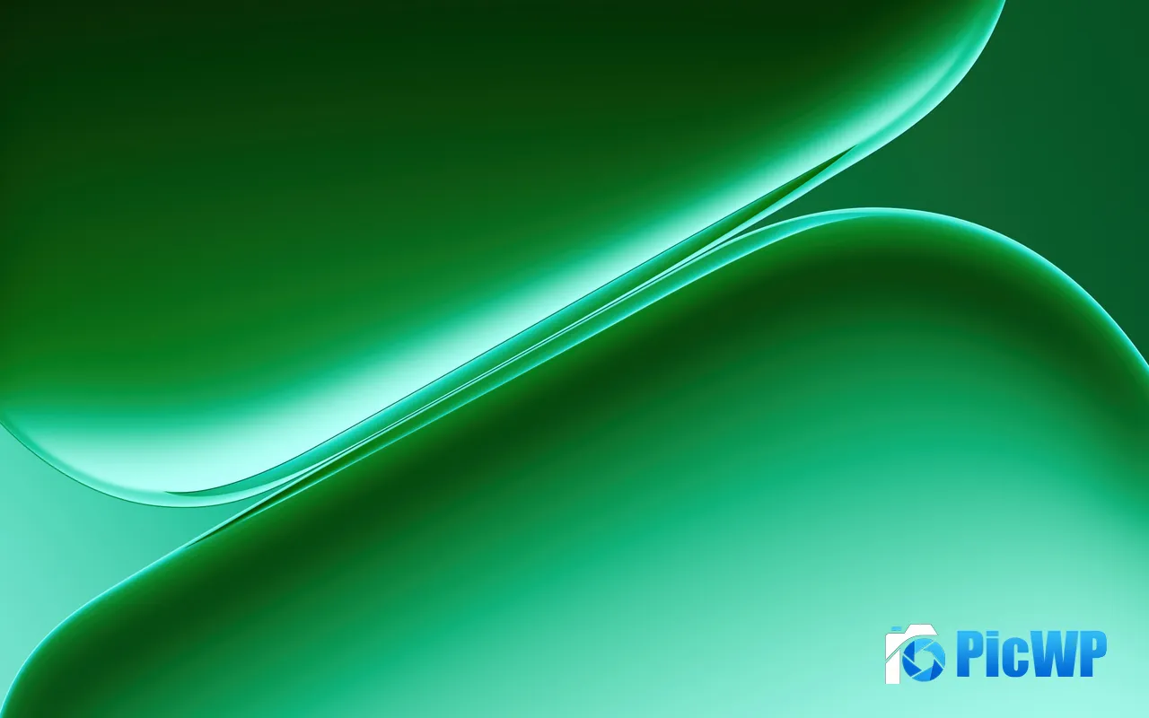 Green 3D Transparent Bubble Abstract Background 5K PC Wallpaper