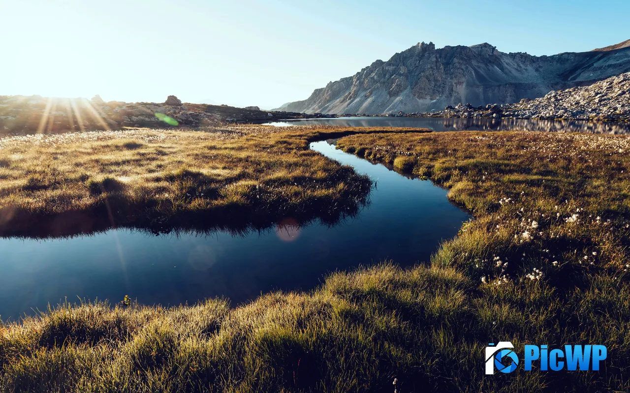 Mountains Grasslands Wetlands Rivers Andeer Schweiz 5K PC Wallpaper
