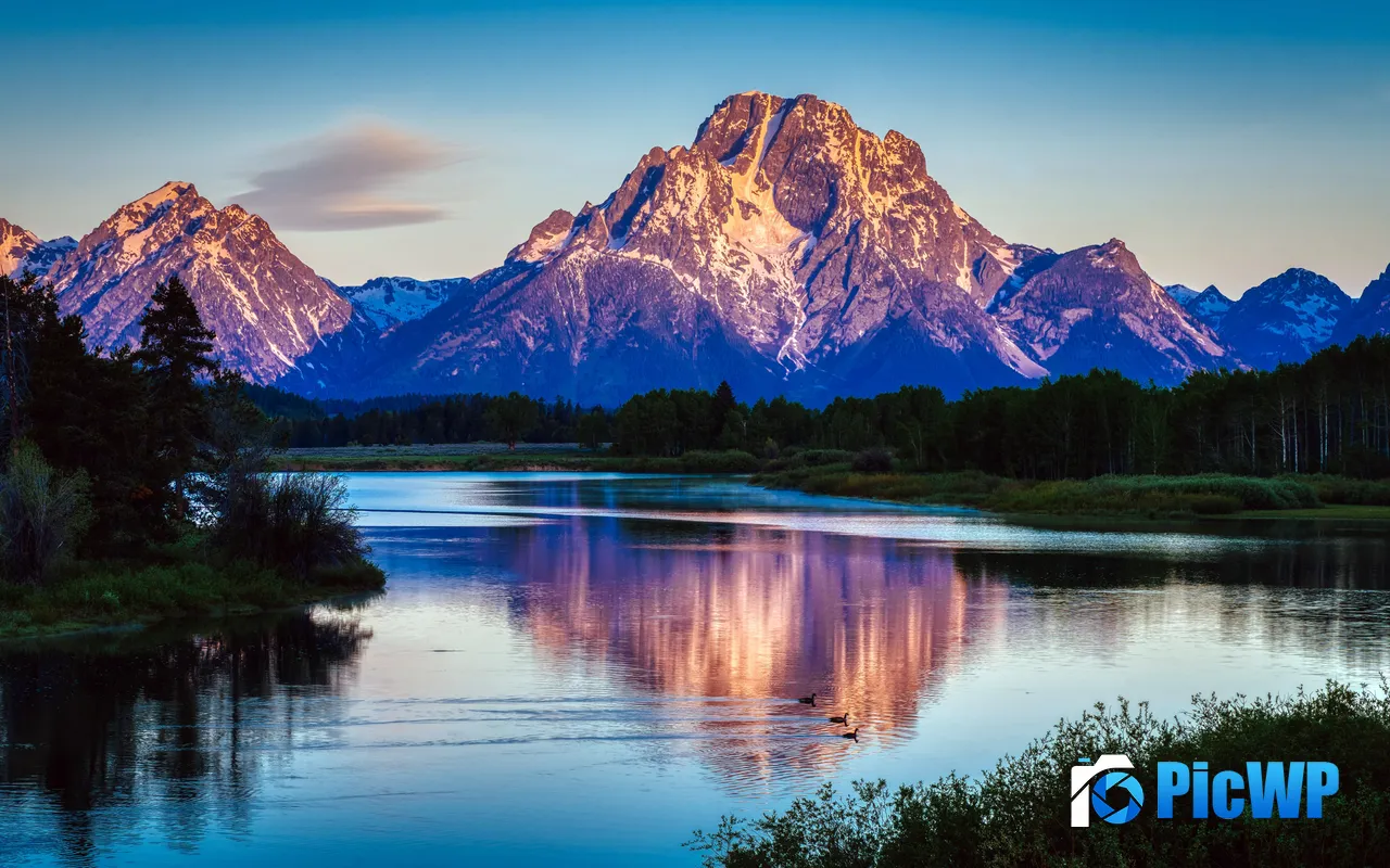 Oxbow Bend Snake River Grand Teton National Park USA 5K PC Wallpaper