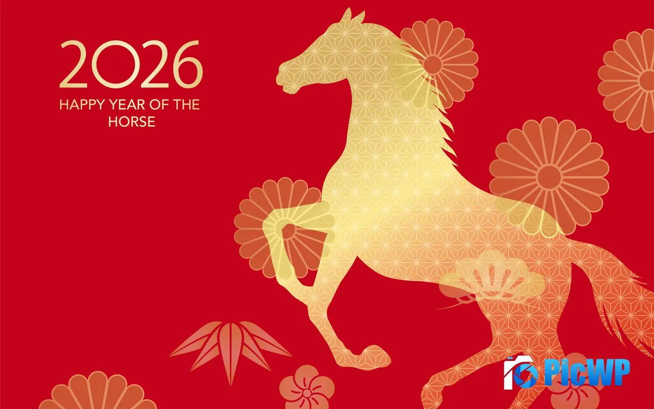 Happy Chinese New Year 2026 Year of the Horse Paper Cutting 5K PC Wallpaper