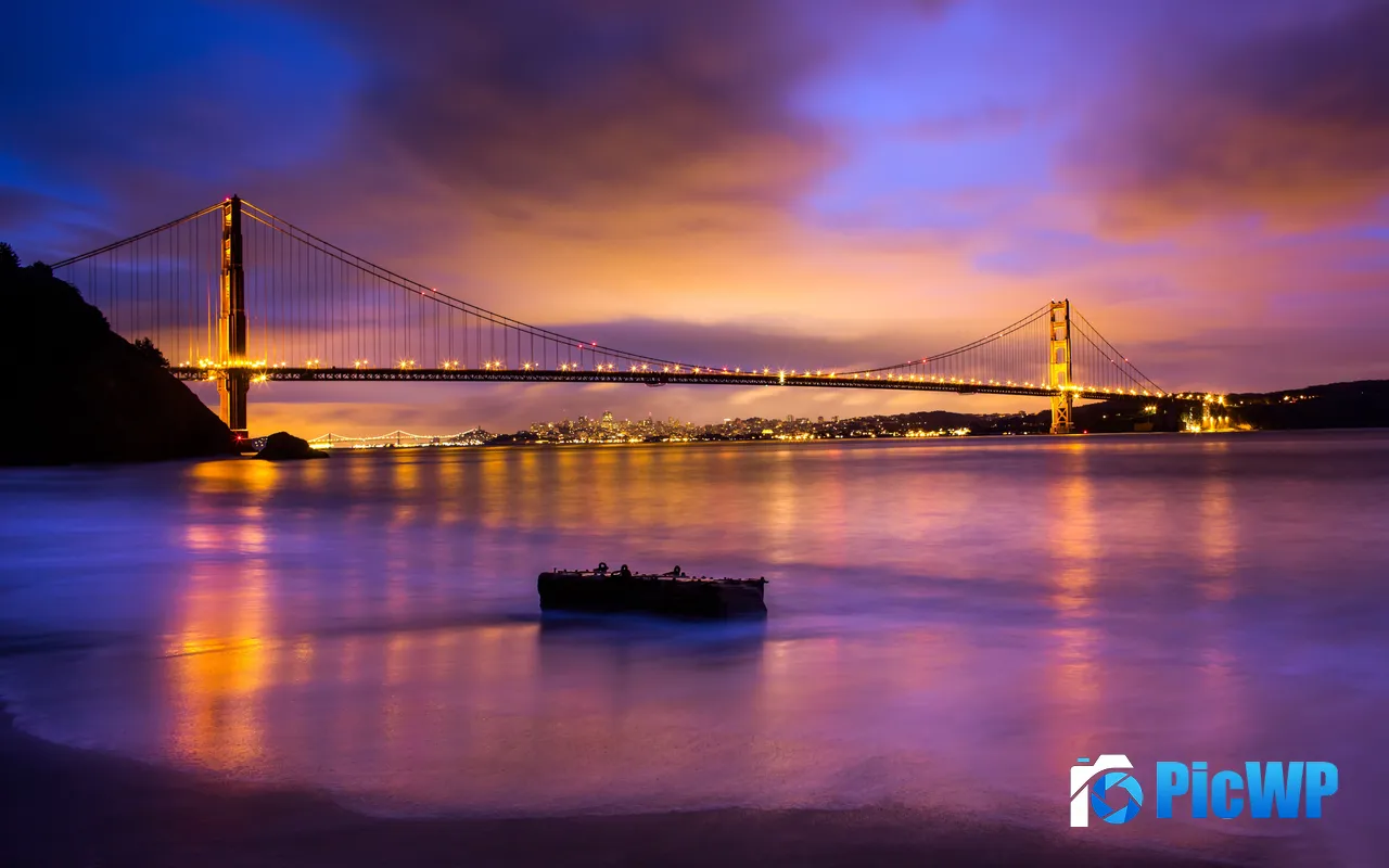 Golden Gate Bridge Sunrise Kirby Cove San Francisco 5K PC Wallpaper