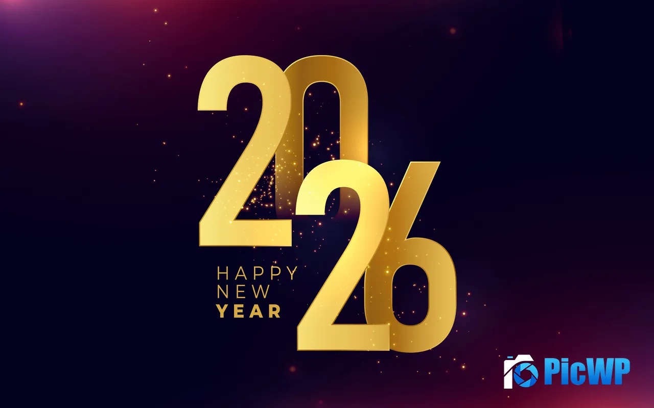 Happy New Year 2026 Fireworks Brilliant <font color=red>Glare</font> Design 5K PC Wallpaper
