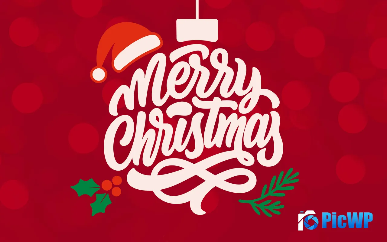 Merry Christmas 2026 Happy New Year Art Design 5K PC Wallpaper