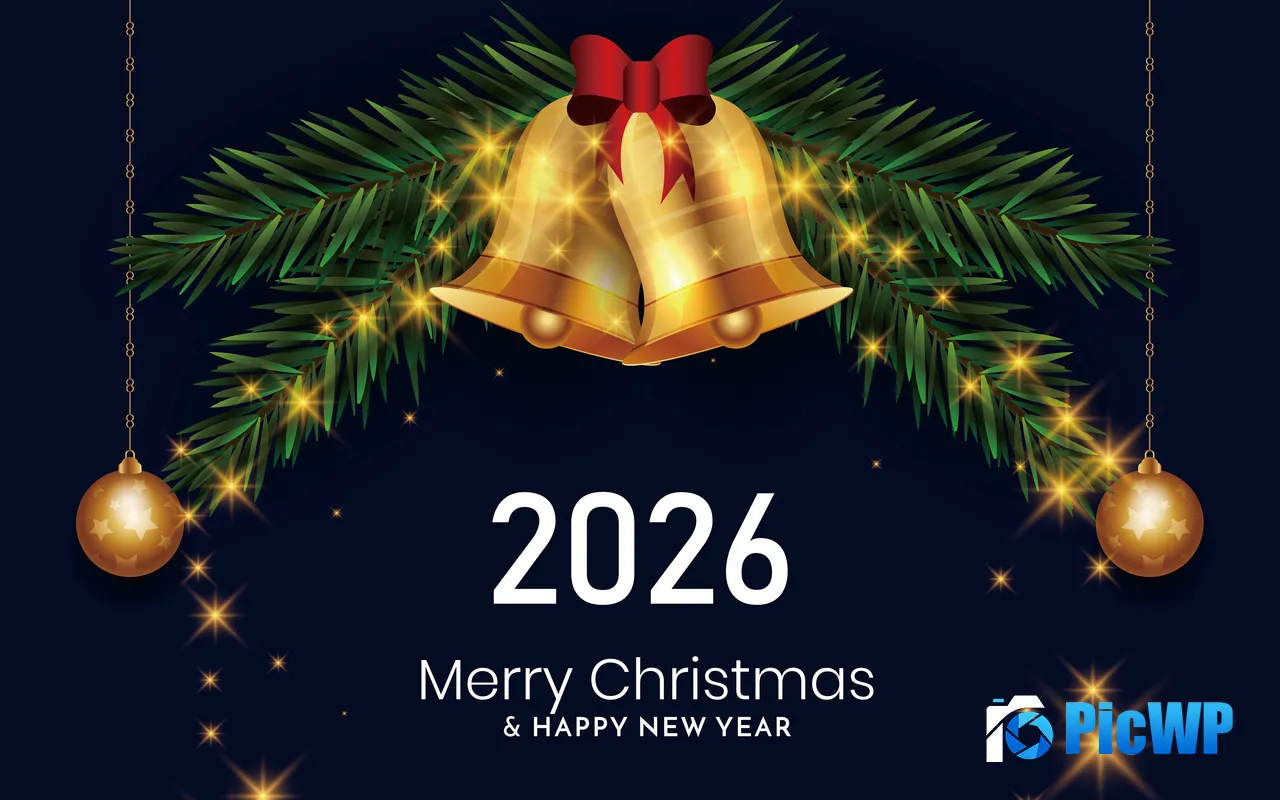 Merry Christmas <font color=red>2</font>0<font color=red>2</font>6 Festival Decorations Happy New Year 5K PC Wallpaper