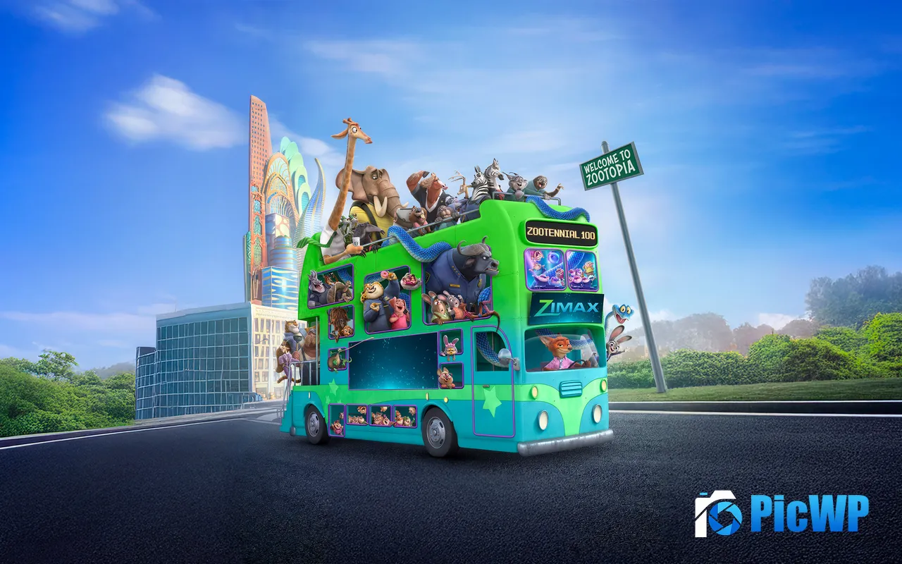 <font color=red>Zootopia</font> 2 BUS Disney 3D IMAX 2025 Films 5K PC Wallpaper