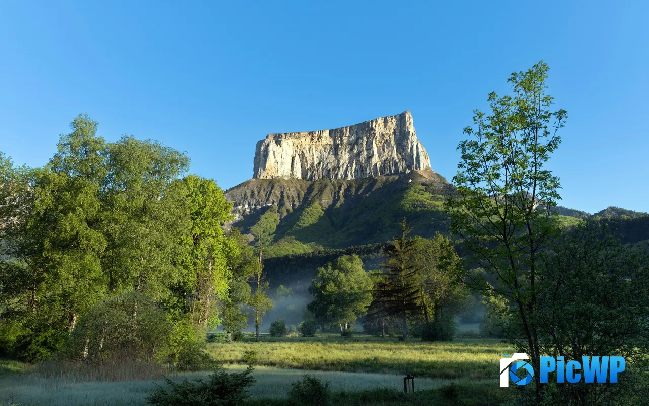 Forest Travel Valley Rock Formation Chichilianne France 5K PC Wallpaper