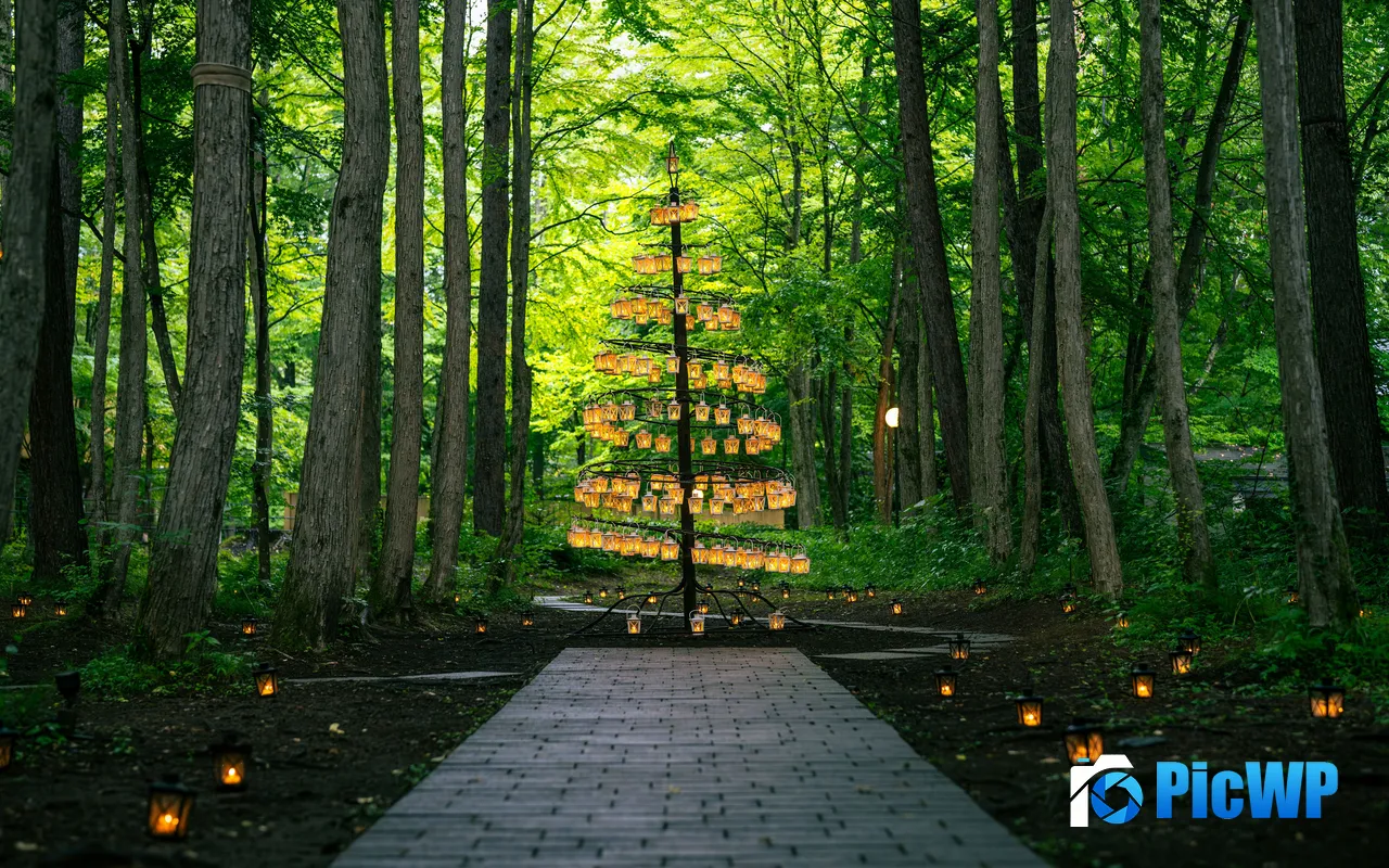 Green Forest Summer Light Scenery Path Woodland 5K PC Wallpaper