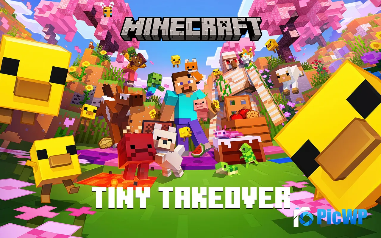 Minecraft Tiny Takeover 2026 Game Poster 5K PC Wallpaper