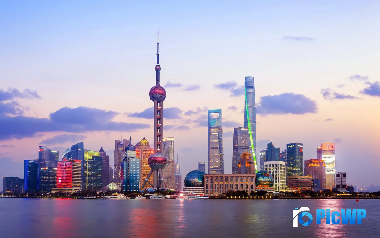 Shanghai Skyscrapers Megacity China Asia Skyline 5K PC Wallpaper