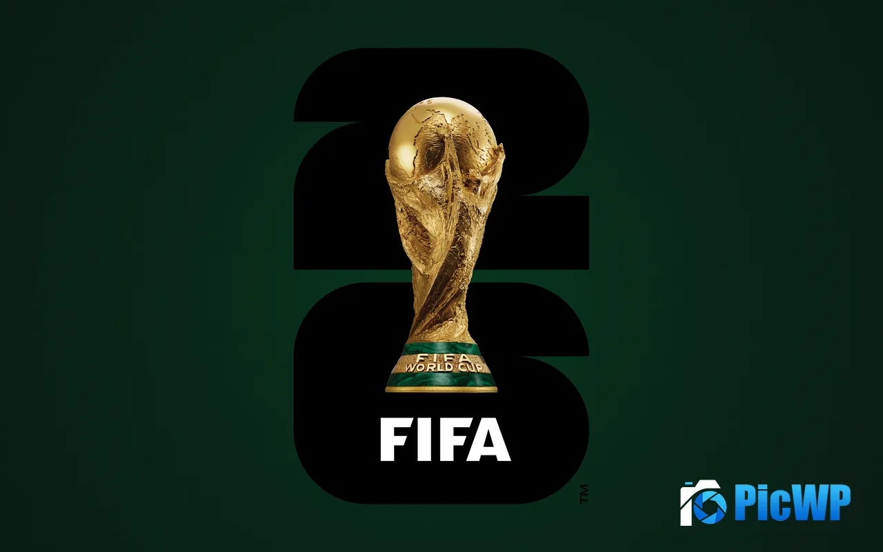 USA Canada Mexico 2026 FIFA World Cup Logo Dark Background 5K PC Wallpaper