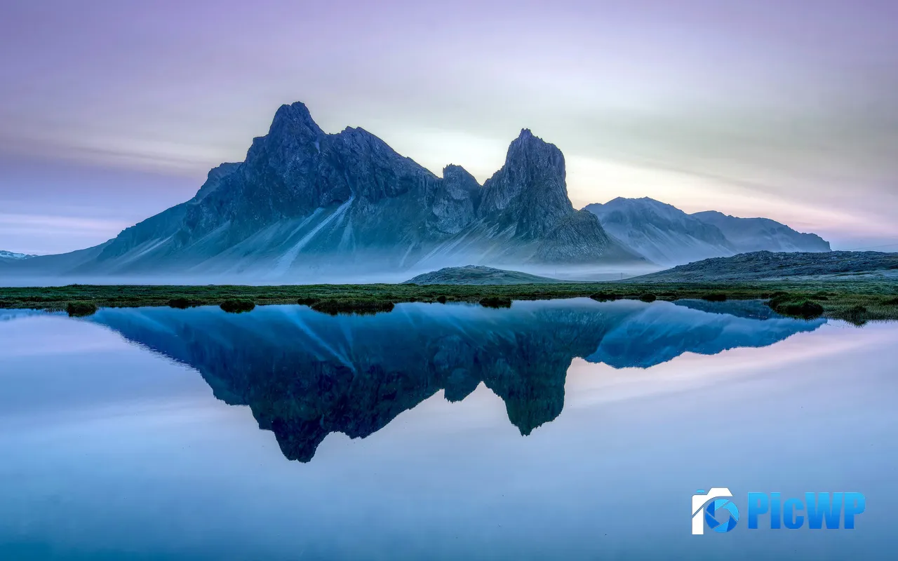 Travel Mountains Peak Glacier Lake Reflection Iceland 5K PC Wallpaper