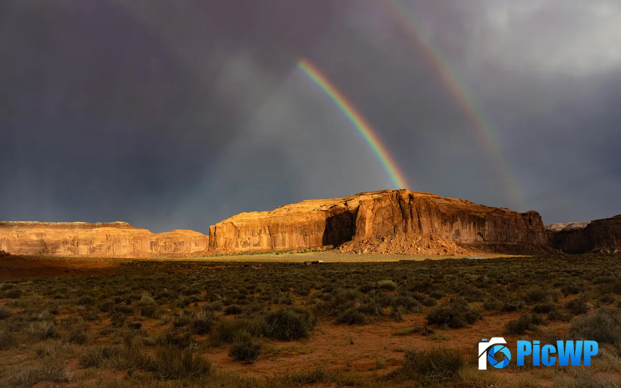 Rainbow Scenic Canyon Monument Valley Utah USA 5K PC Wallpaper