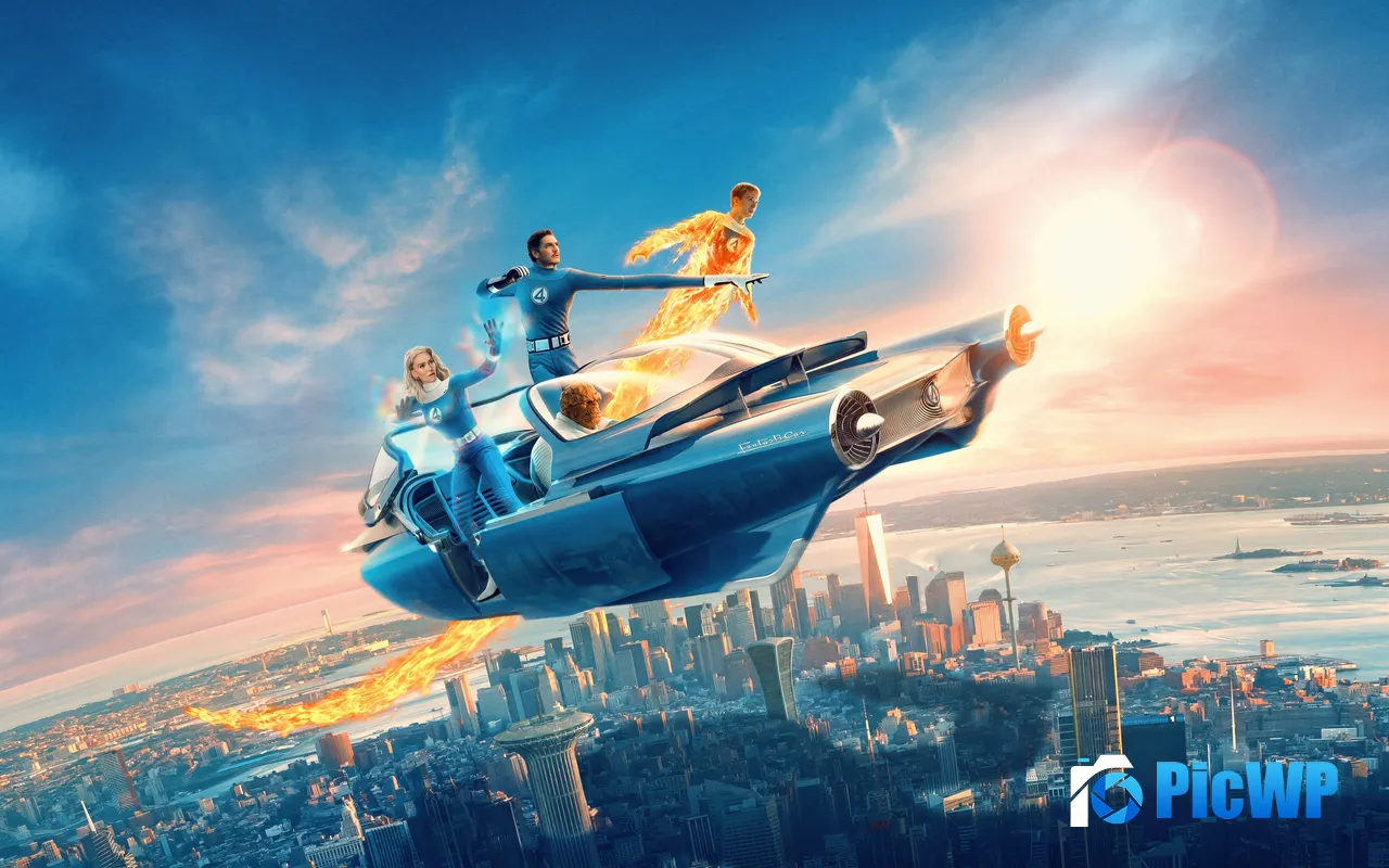 The Fantastic Four First Steps The Fantasticar 2025 Films 5K PC Wallpaper