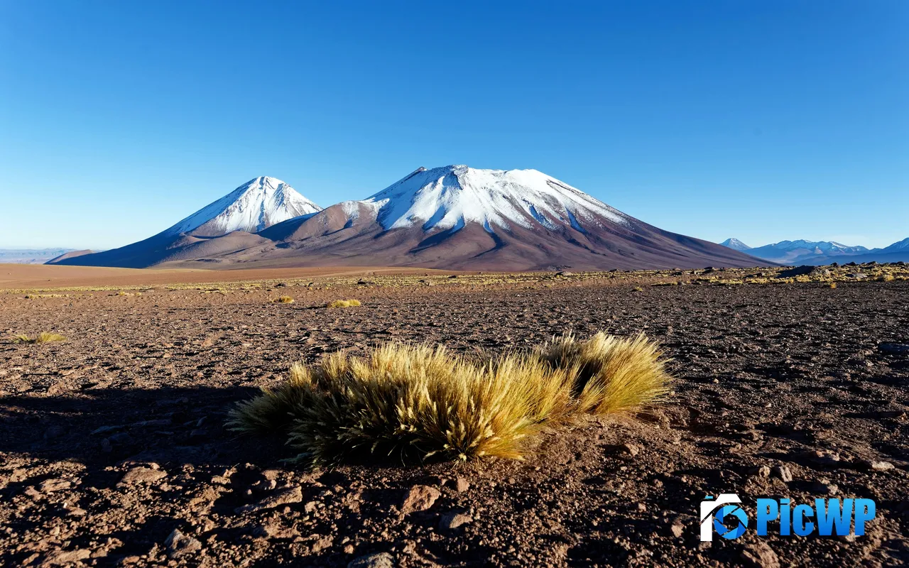 Chile Atacama Plateau Snowy Mountains Wilderness 5K PC Wallpaper