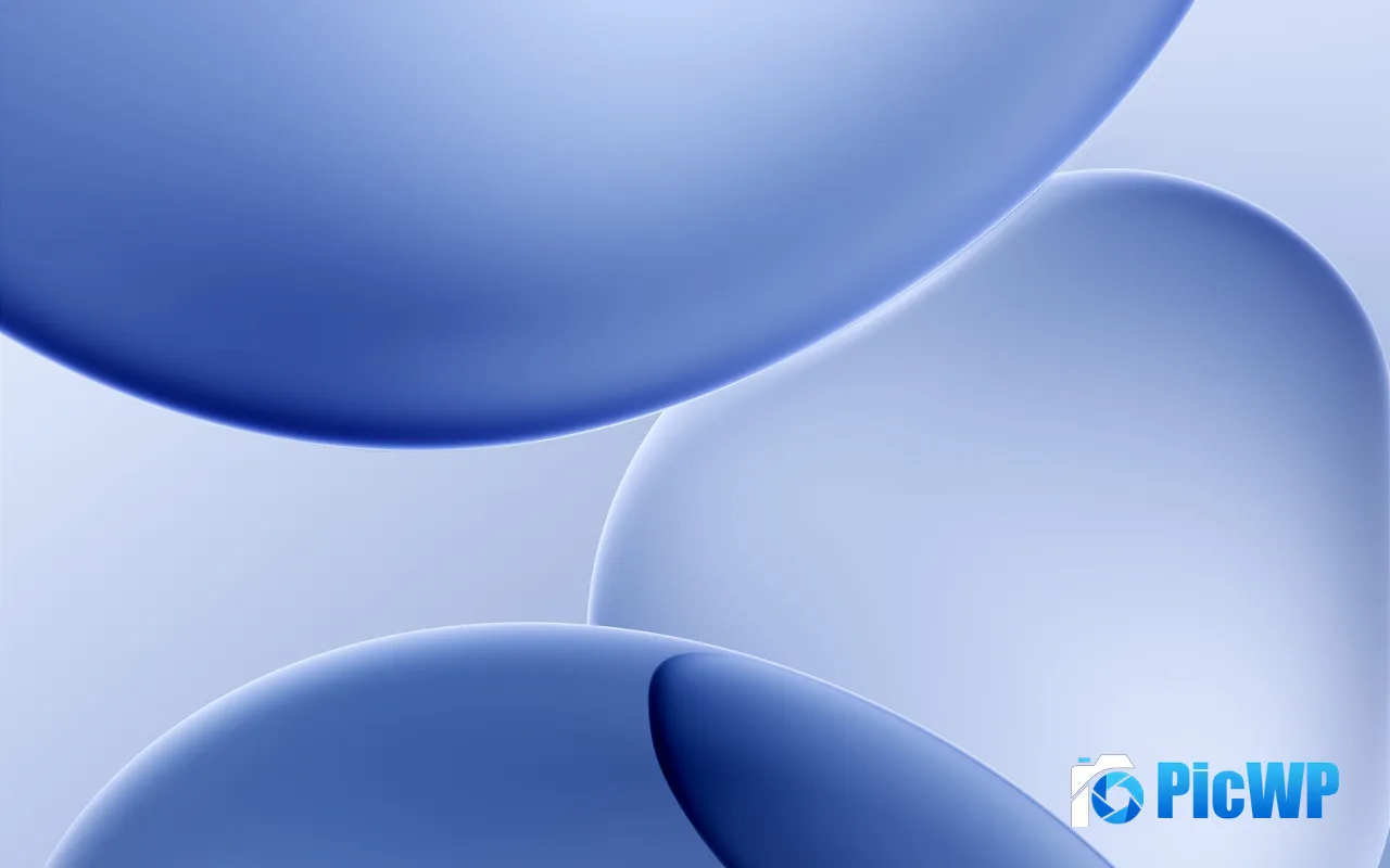 Oppo Pad Blue Abstract Transparent Bubbles Background 5K PC Wallpaper