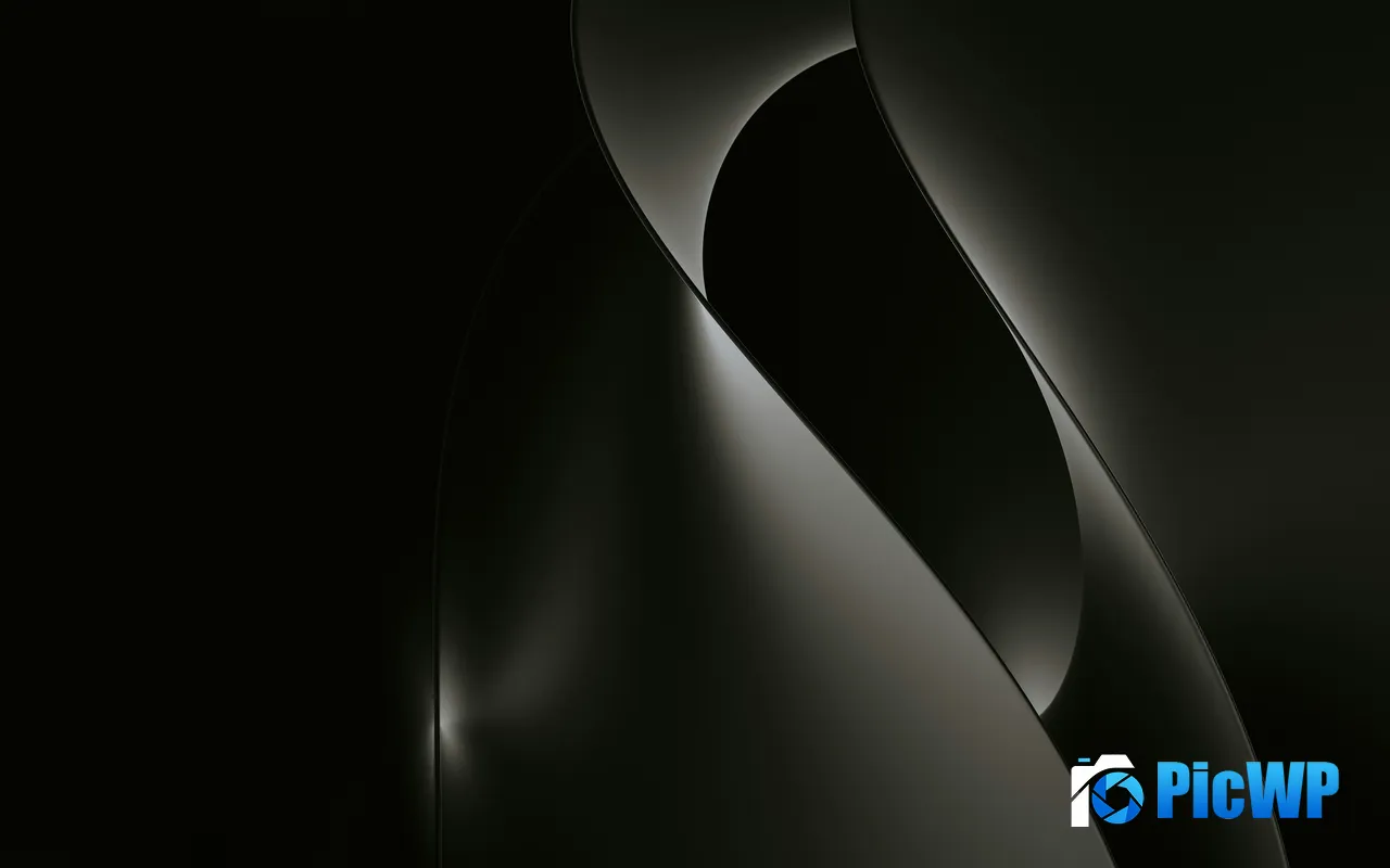 Black <font color=red>Gray</font> Abstract Curve Gradient Background 5K PC Wallpaper