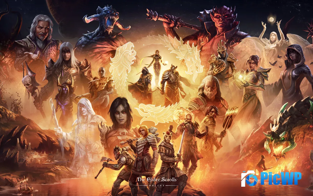 The Elder Scrolls 10th Anniversary 2026 Game Poster 5K PC Wallpaper
