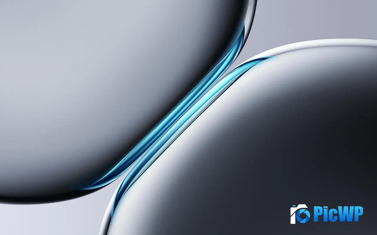 Blue Gray Abstract Transparent Bubbles Gradient 5K PC Wallpaper