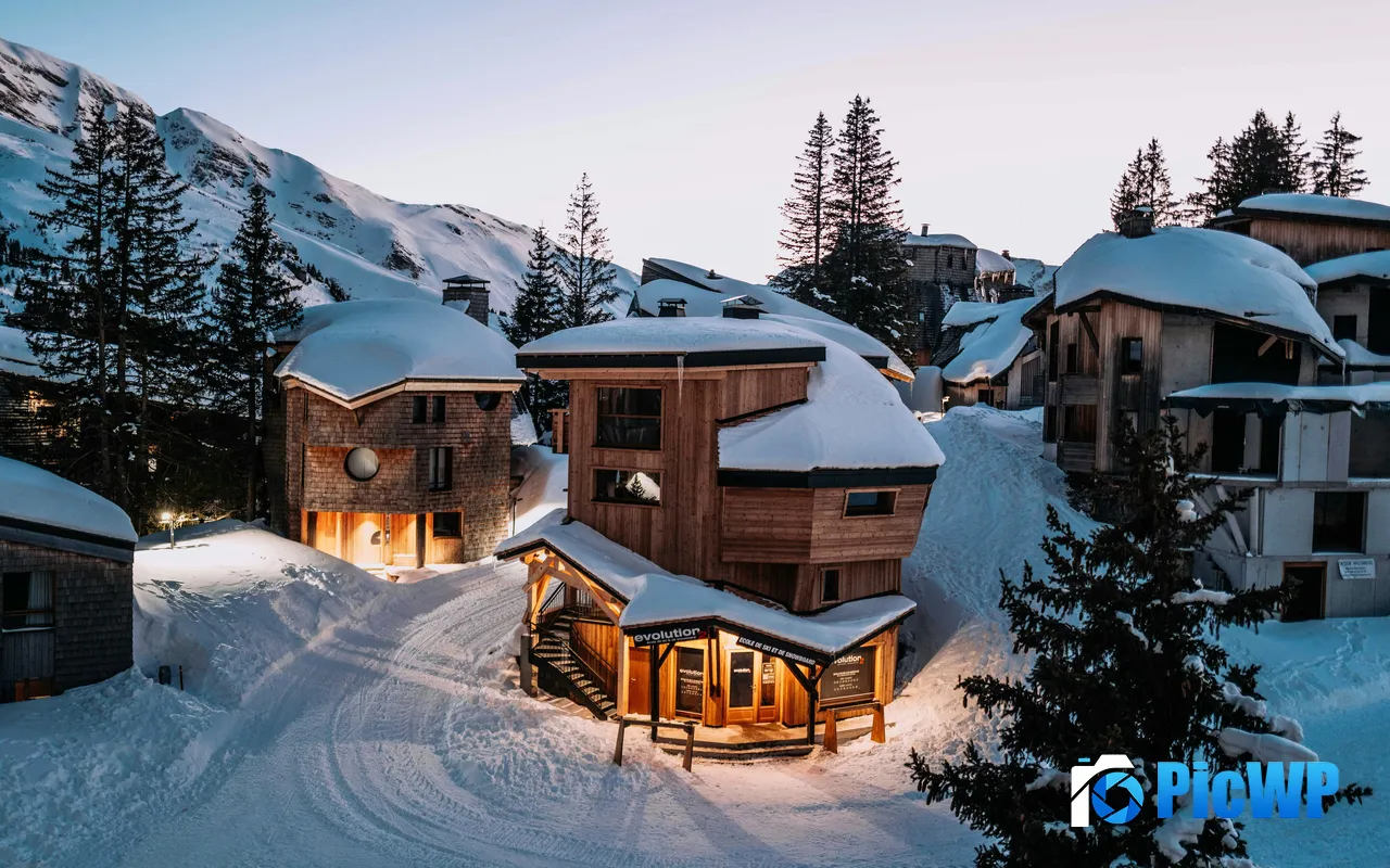 Ski Resorts Resort Hotels Avoriaz Morzine France 5K PC Wallpaper