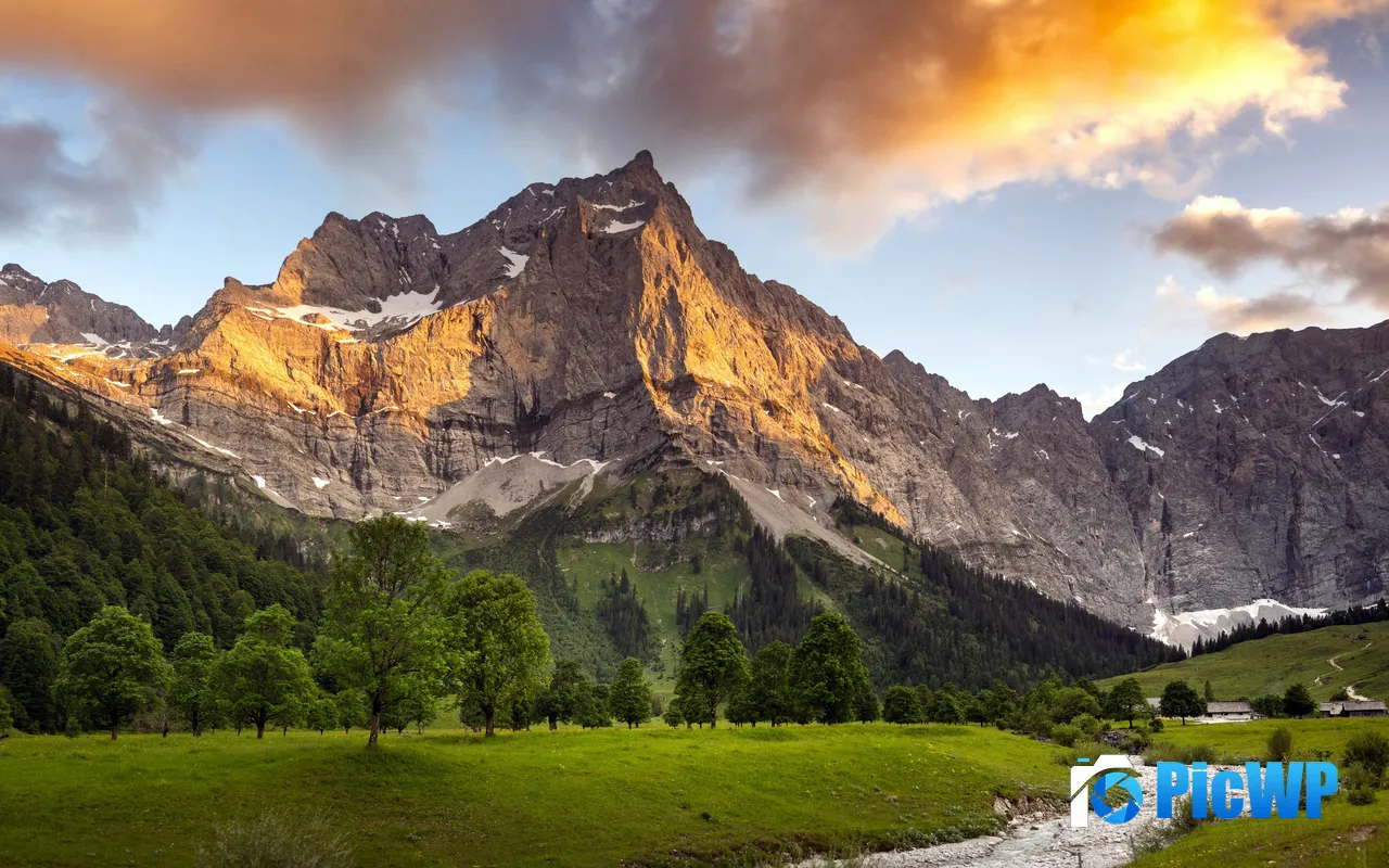 Beautiful Mountain Landscape Valley River Dusk 5K PC Wallpaper