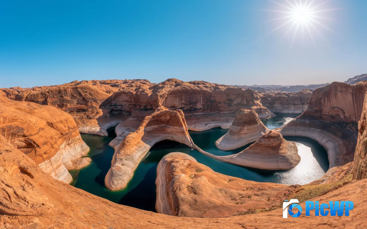 Sunshine Horseshoe Bend Canyon Summer Arizona USA 5K PC Wallpaper