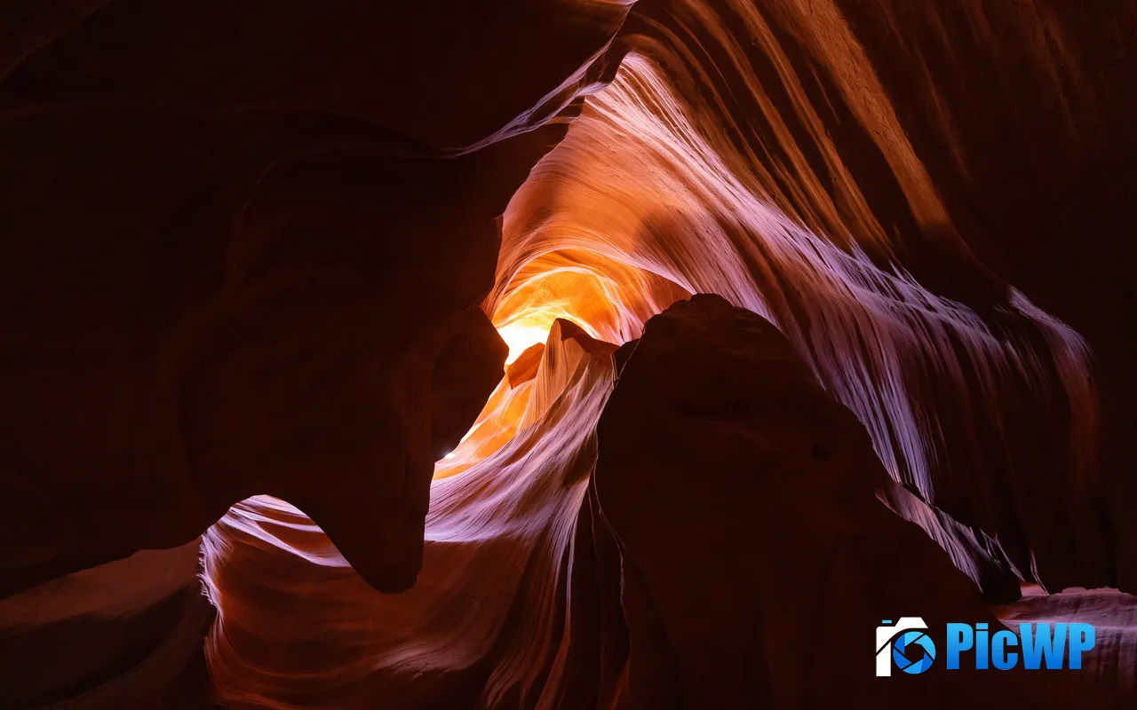 Antelope Canyon Arizona Curve Rock wall Cave 5K PC Wallpaper