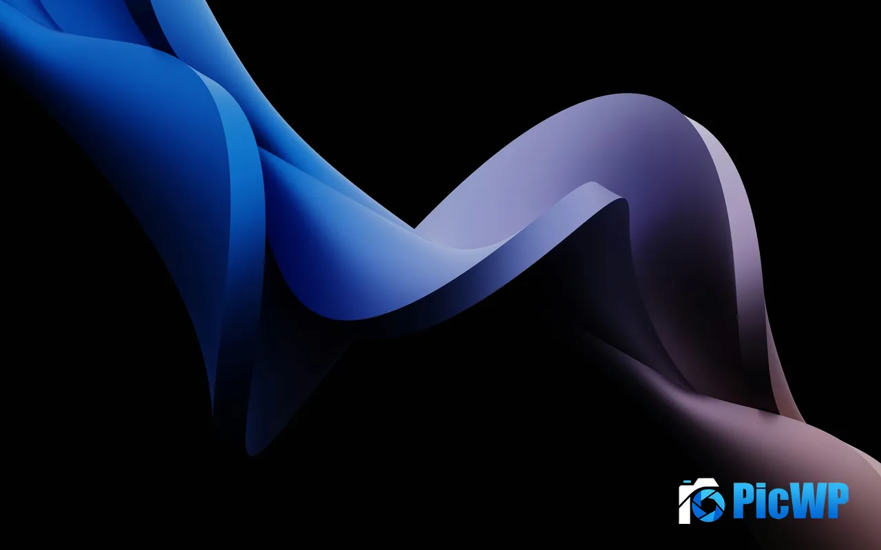 3D Blue Spiral Solid Wave Curve Abstract 5K PC Wallpaper