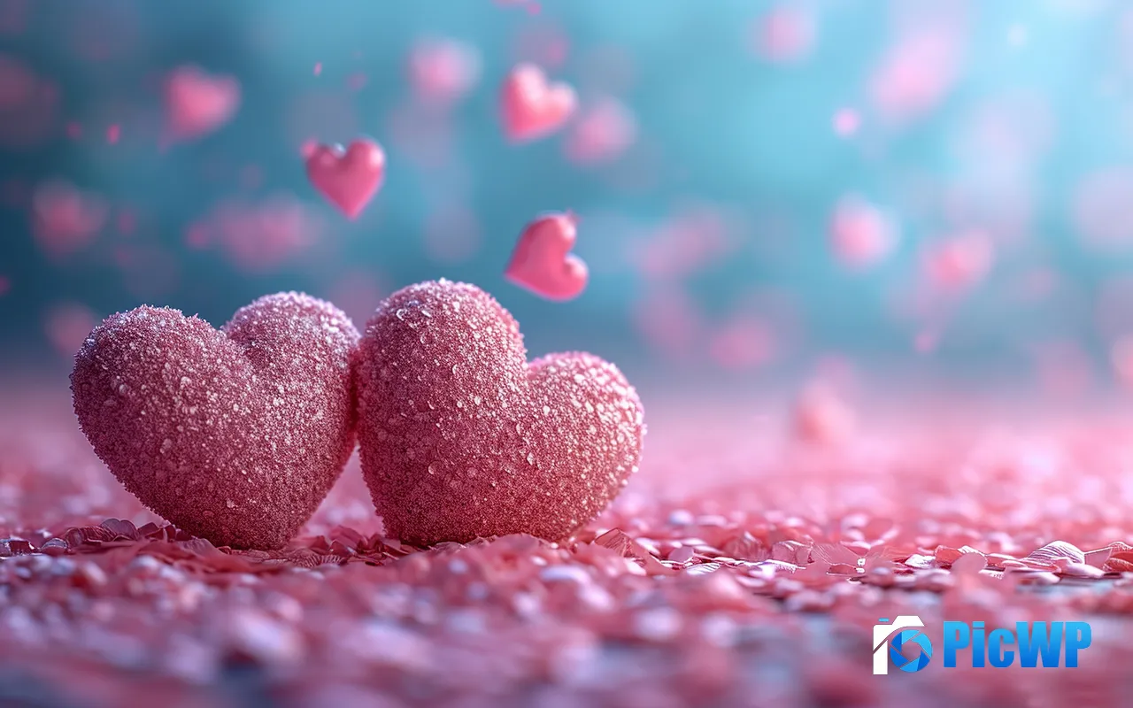 Happy Valentines Day 2025 Red Love Heart Holiday 5K PC Wallpaper