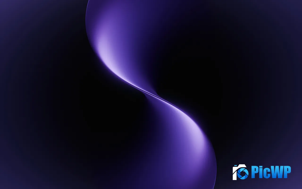 Purple Curve Dark Abstract Design Background 5K PC Wallpaper