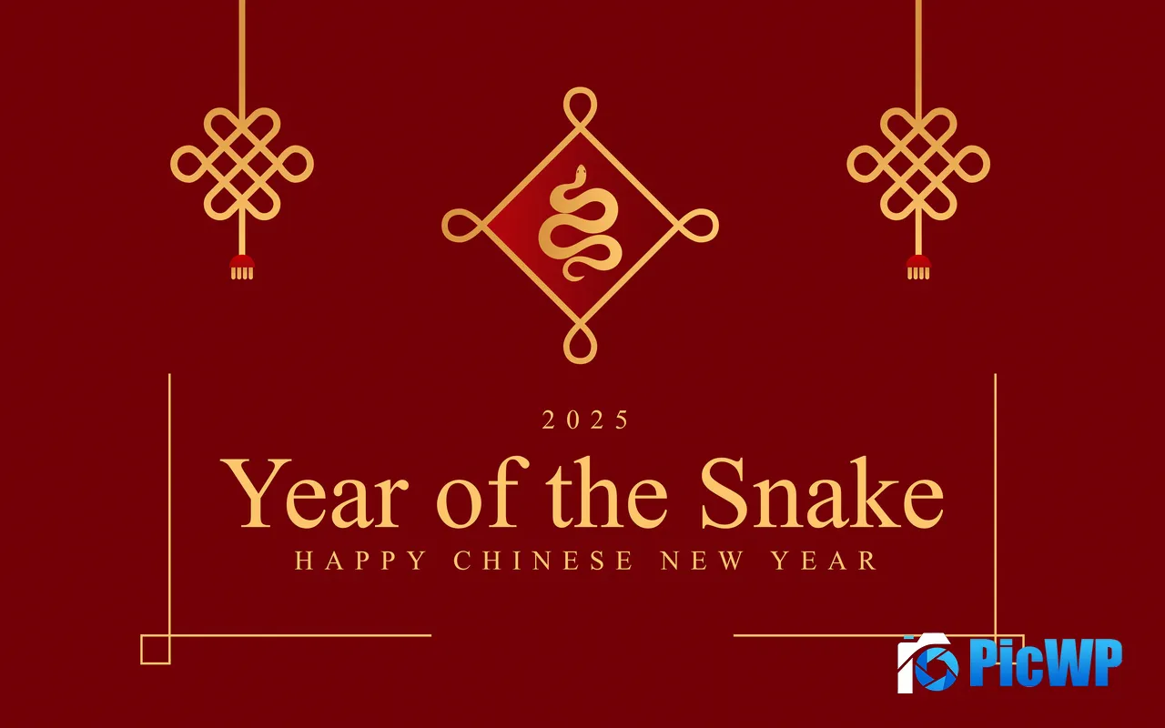 <font color=red>Happy</font> Chinese New Year 2025 Year of the Snake Holiday 5K PC Wallpaper