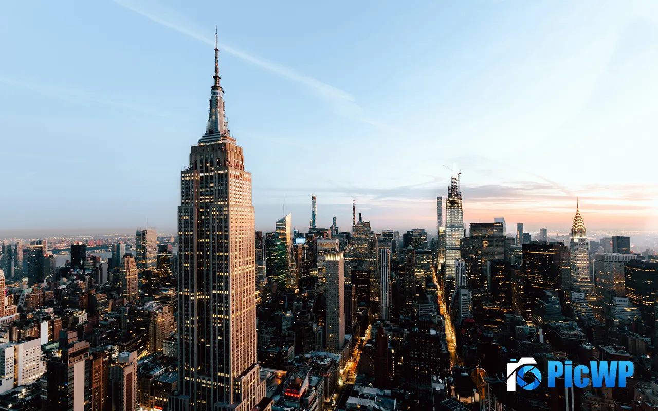 <font color=red>Beautiful</font> Empire States Skyscrapers New York Morning 5K PC Wallpaper