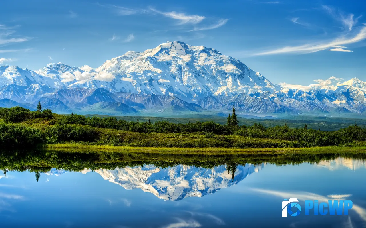 Snow Mountain <font color=red>Lake</font> Serenity Alpine Wilderness 5K PC Wallpaper