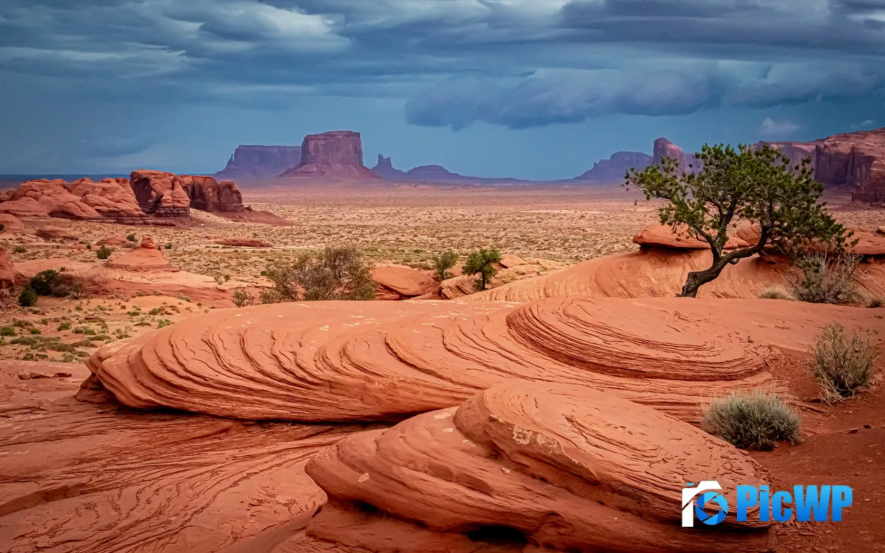 Monument Valley <font color=red>Red</font> Rock Travel Arizona USA 5K PC Wallpaper