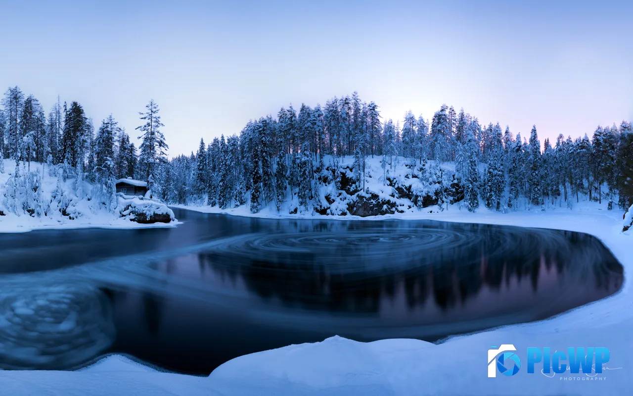 Milikoski Scenic Area <font color=red>Lake</font> Finland Early Morning Winter 5K PC Wallpaper