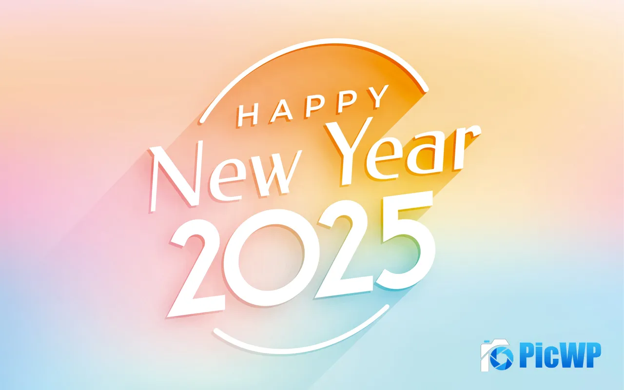 Happy New Year 2025 Warm Festivals <font color=red>Colorful</font> Design 5K PC Wallpaper