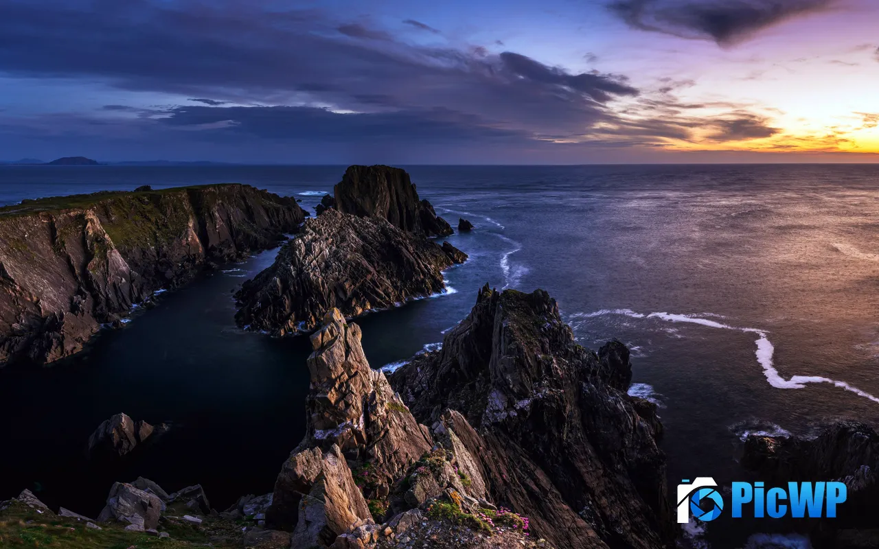 Coast <font color=red>Sunset</font> Malin Head County Donegal Ireland 5K PC Wallpaper