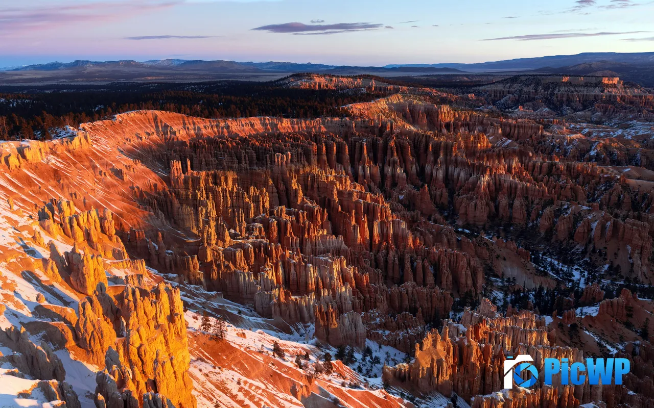 Early Winter Bryce Canyon National Park Utah <font color=red>USA</font> 5K PC Wallpaper