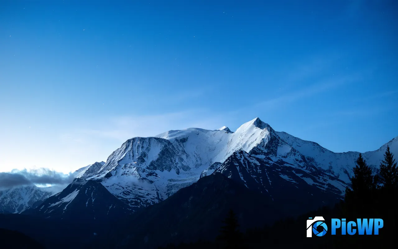 Mont Blanc Winter <font color=red>Snow</font> Morning France 5K PC Wallpaper