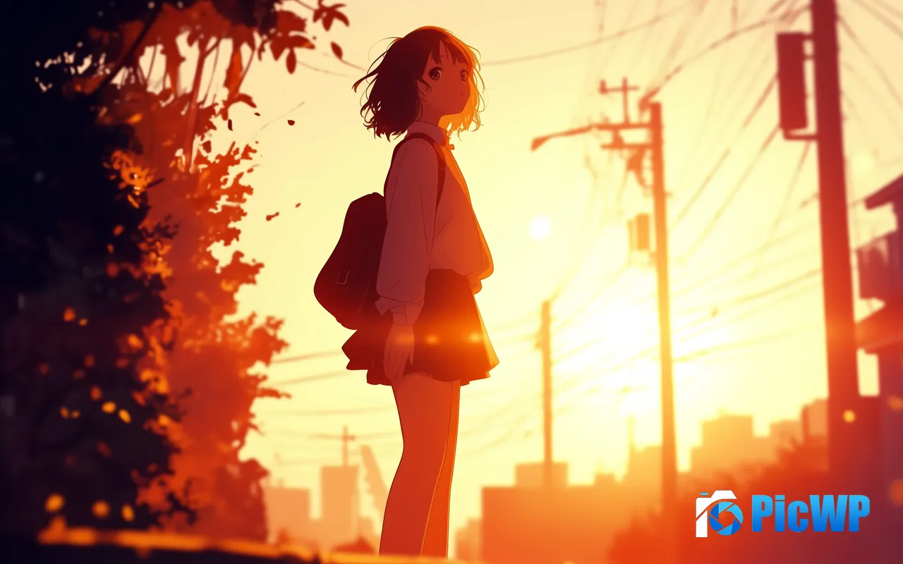 Anime Girl Serene and Peaceful <font color=red>Morning</font> Sunshine 5K PC Wallpaper