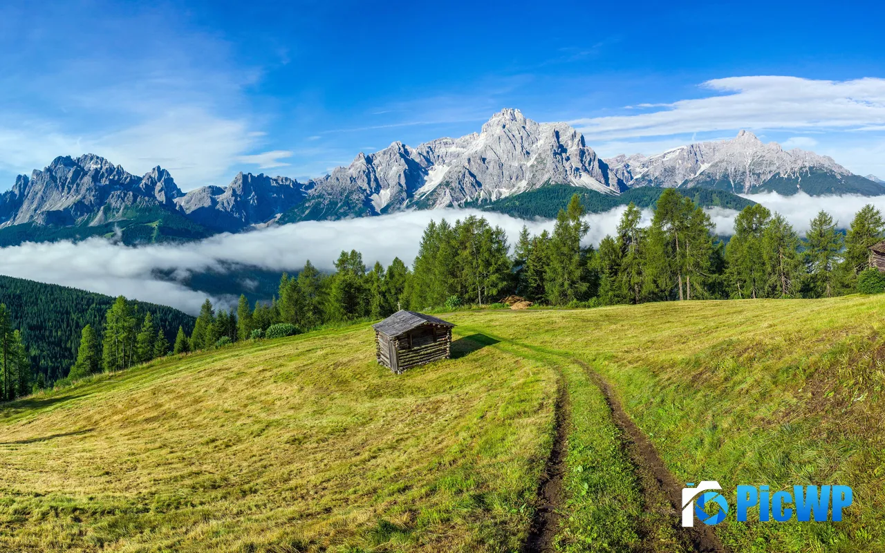 Dolomites Clear sky 4K PC Wallpaper