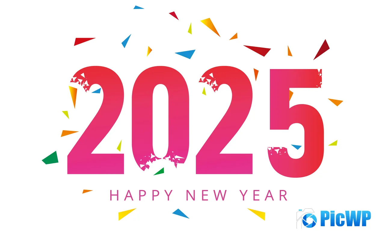 Happy New Year 2025 Festivals <font color=red>Colorful</font> Holiday 5K PC Wallpaper